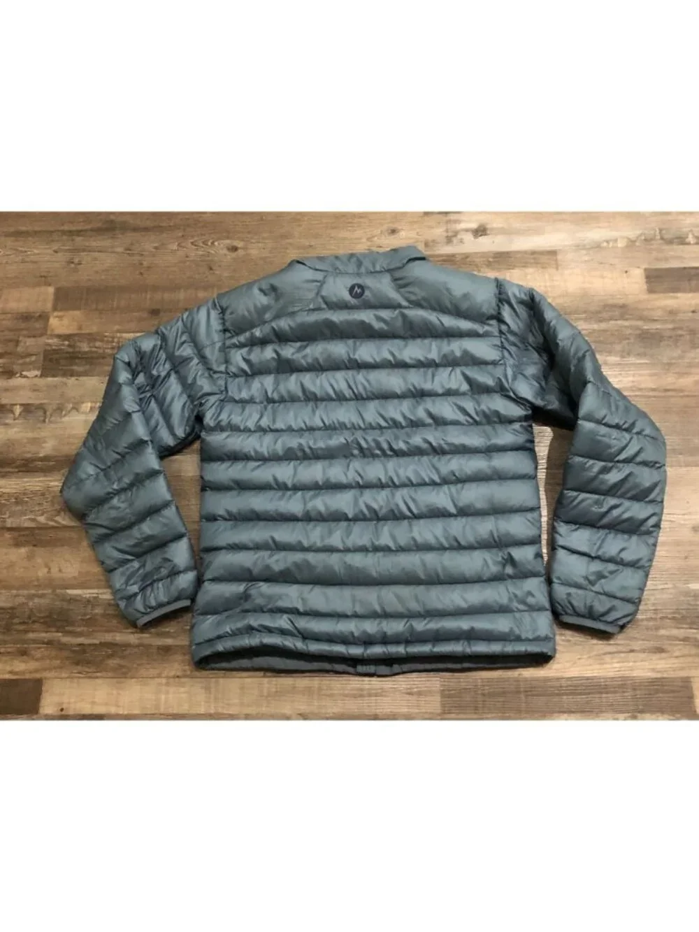 Marmot Mens Medium Blue Zeus Full Zip Down Filled Jacket
